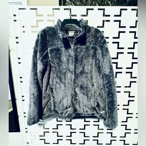 AVALANCHE Full Zip-up Faux Fur Jacket, Size Large
